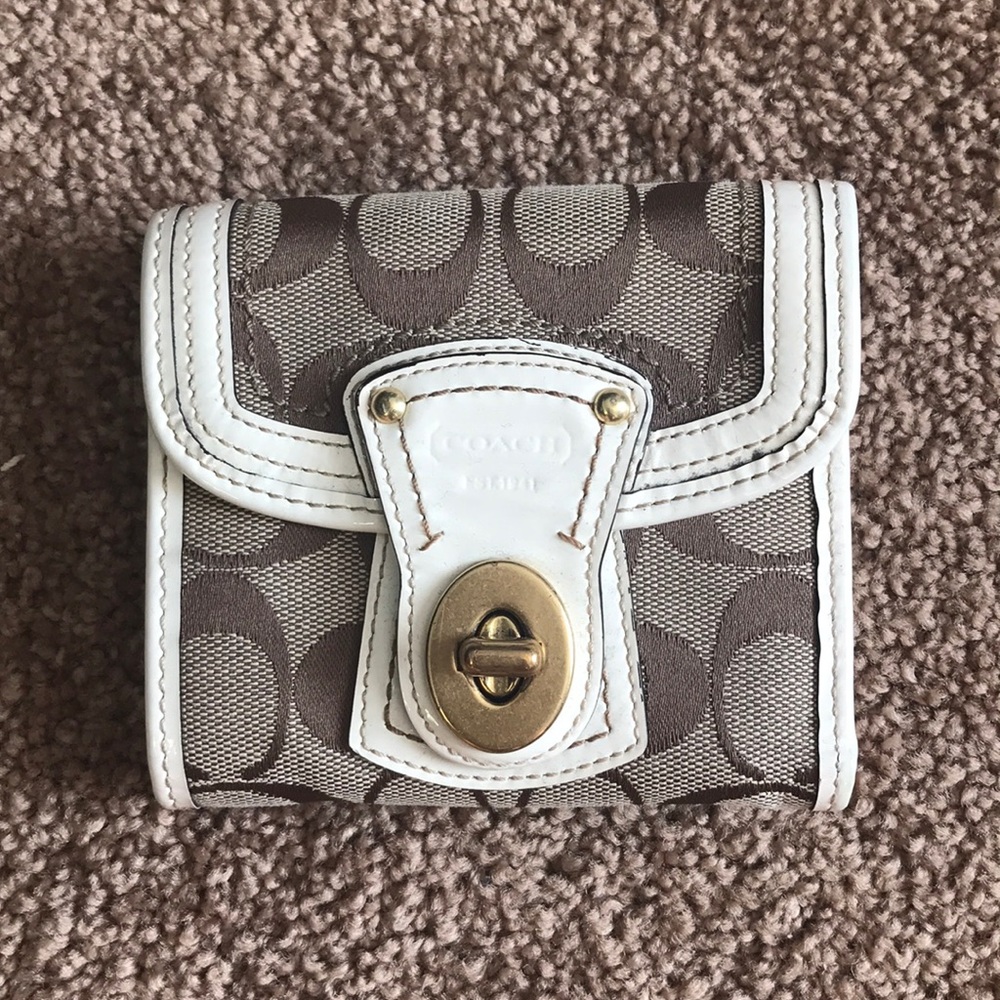 Coach white wallet